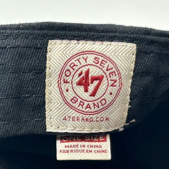 Chicago Blackhawks 2013 Stanley Cup Dad Hat Cap Black 47 Brand Strapback 6 Panel - Picture 8 of 9